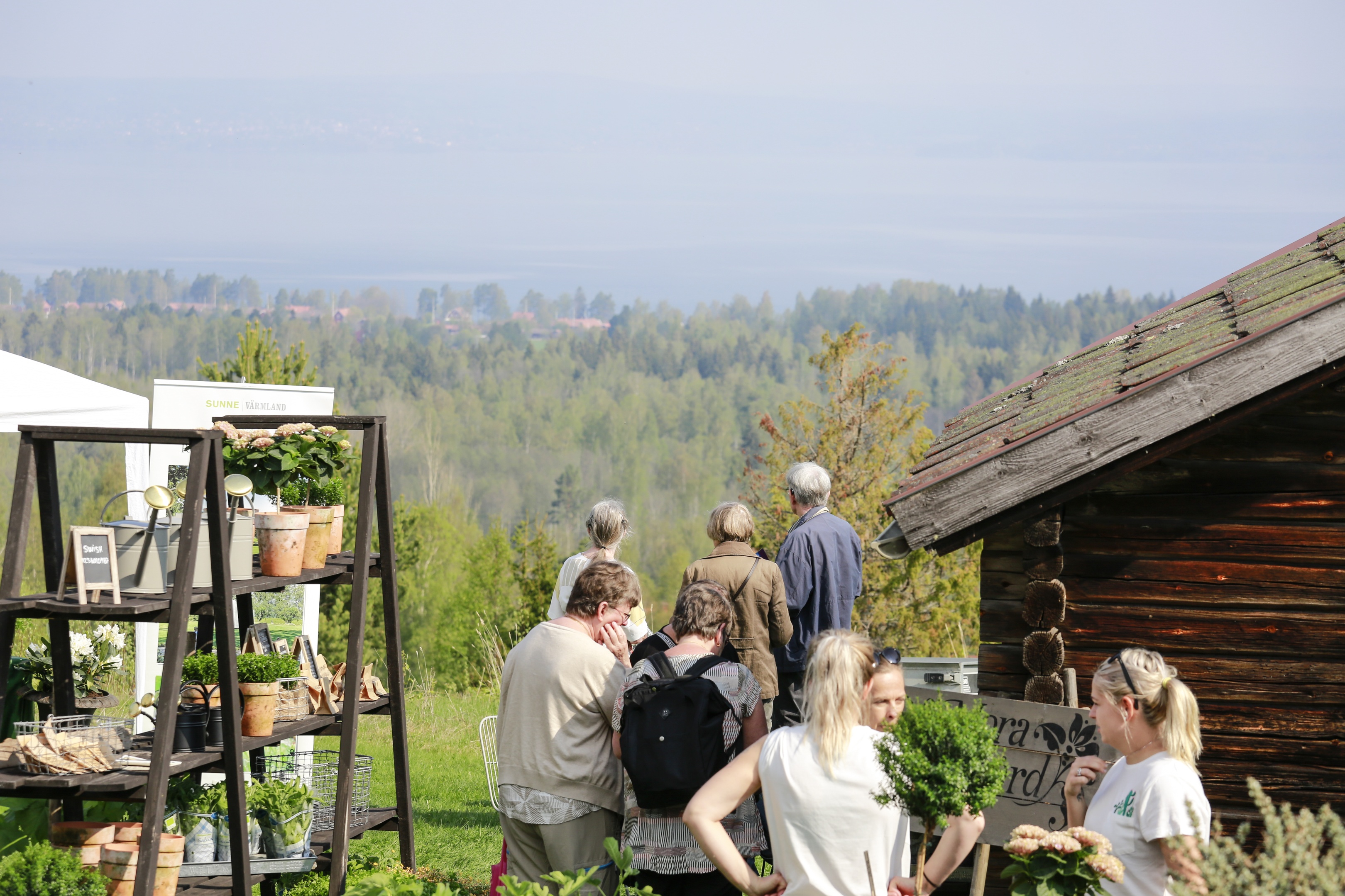 Utsikten från toppen av Tällberg ut mot Rättviken.